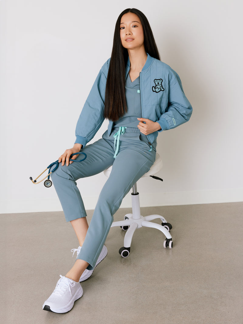 Chaqueta bomber - Gris océano