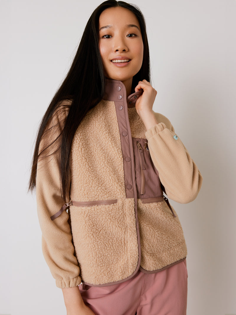 Chaleco Sherpa - Beige