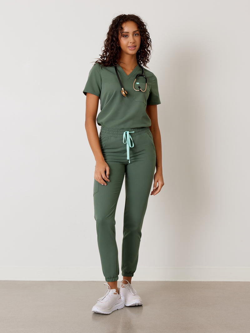 ROSIE RE-GARDE™ - EUCALYPTUS - Jogger Scrub Pants - SILVADUR™ - Final Sale