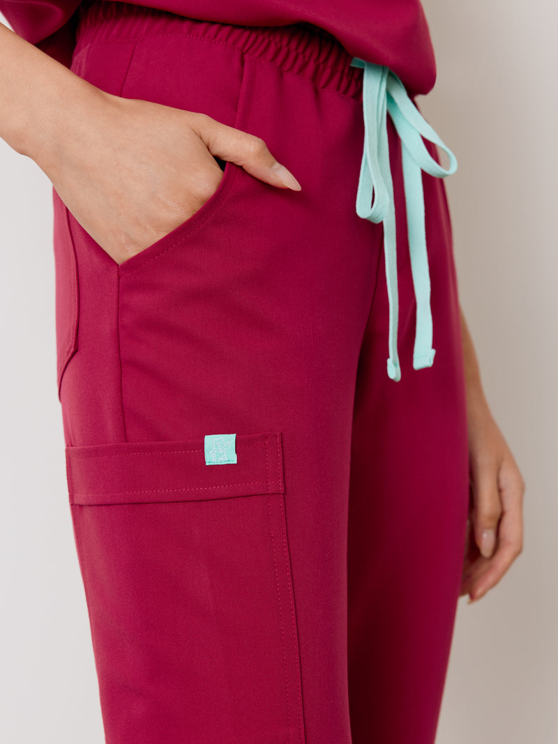 ROSIE RE-GARDE™ - WILD BERRY - Jogger Scrub Pants - SILVADUR™ - Final Sale
