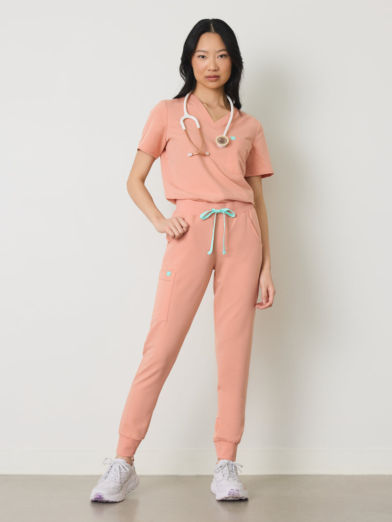 DEMI RE-GARDE™ - PEACH - Jogger Scrub Pants - SILVADUR™ - Final Sale