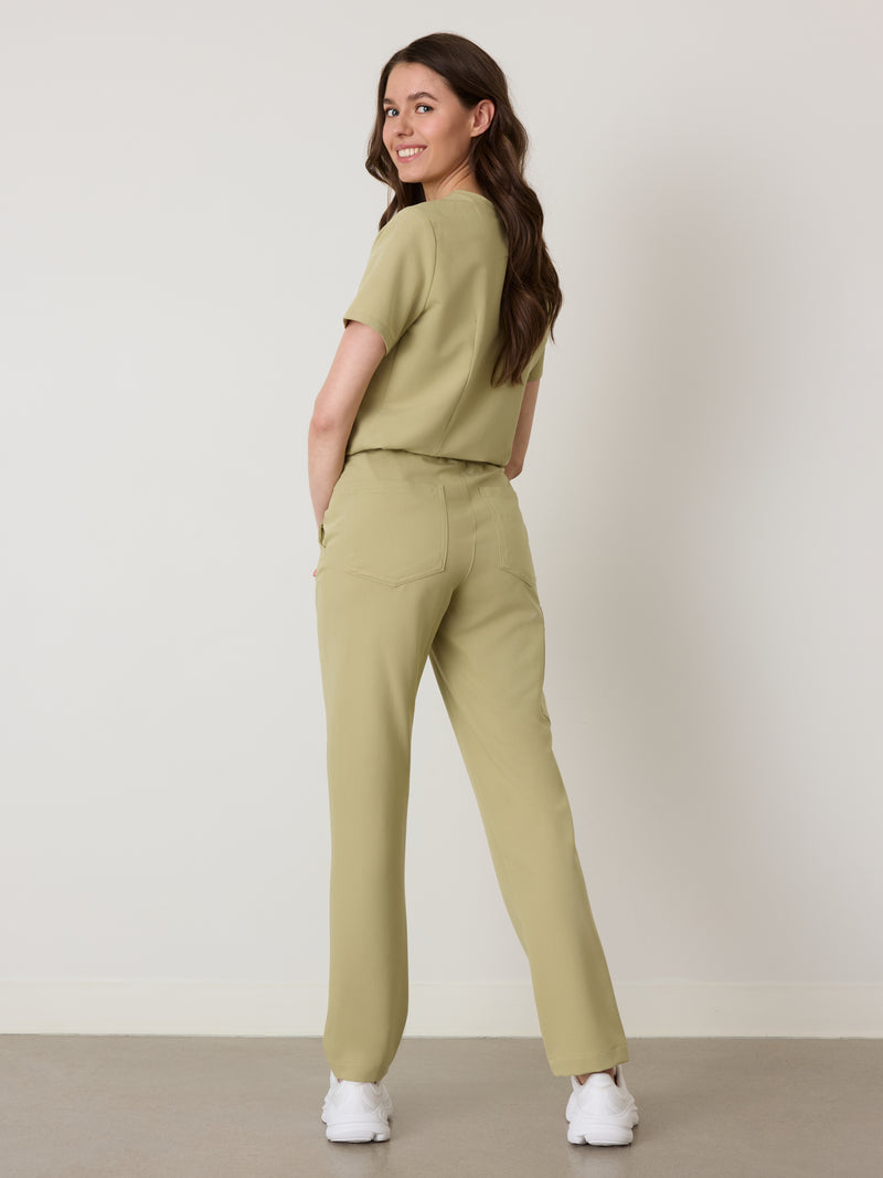 JULIETA RE-GARDE™ - SAGE - Pantalón médico de corte recto - SILVADUR™
