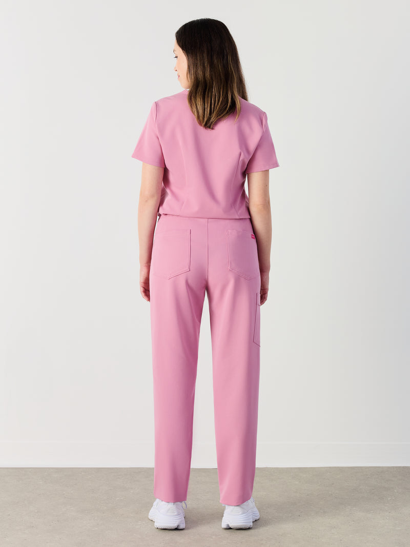 JULIETA RE-GARDE™ - HOPEFUL PINK - Straight Cut Scrub Pants - SILVADUR™