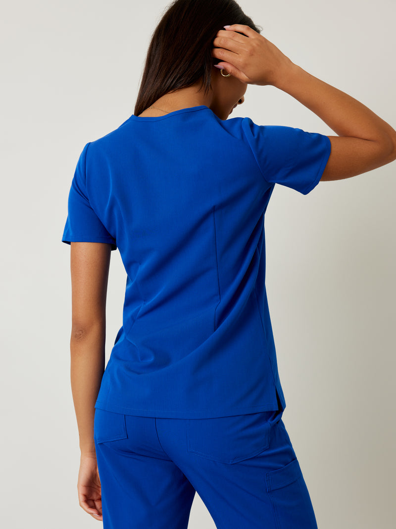 GABRIELLE RE-GARDE™ - ROYAL BLUE - One Pocket Scrub Top - SILVADUR™