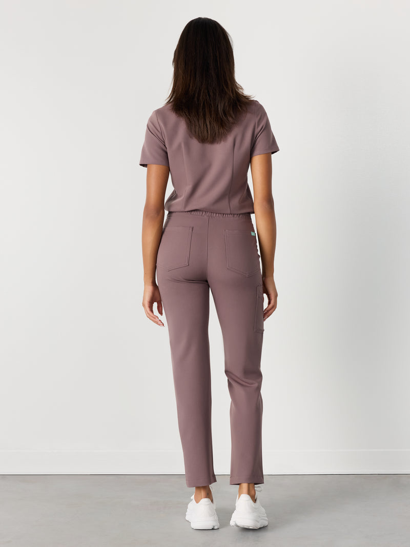 JULIETA RE-GARDE™ - SOFT PLUM - Straight Cut Scrub Pants - SILVADUR™