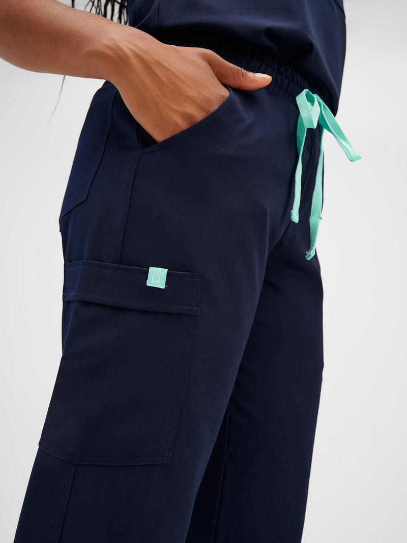 JULIETA RE-GARDE™ - DARK BLUE - Straight Cut Scrub Pants - FINAL SALE