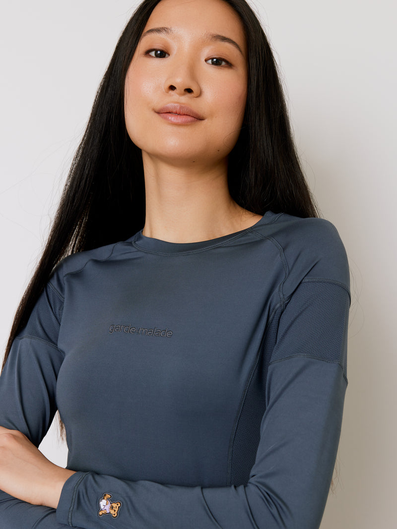 Women High-Performance Underscrub - Slate Blue - Long Sleeves