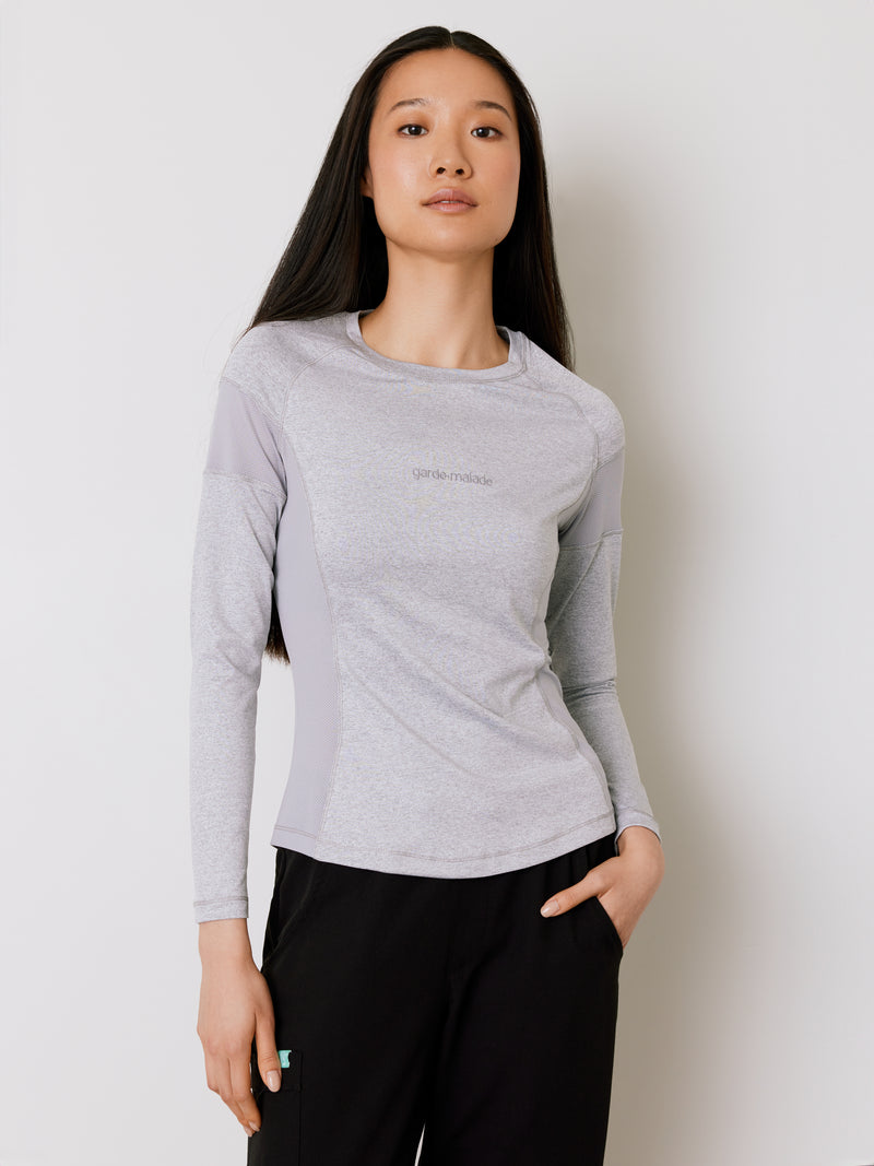 Women High-Performance Underscrub - Heather Grey - Long Sleeves