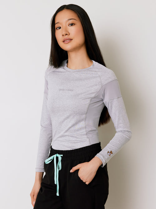 Women High-Performance Underscrub - Heather Grey - Long Sleeves