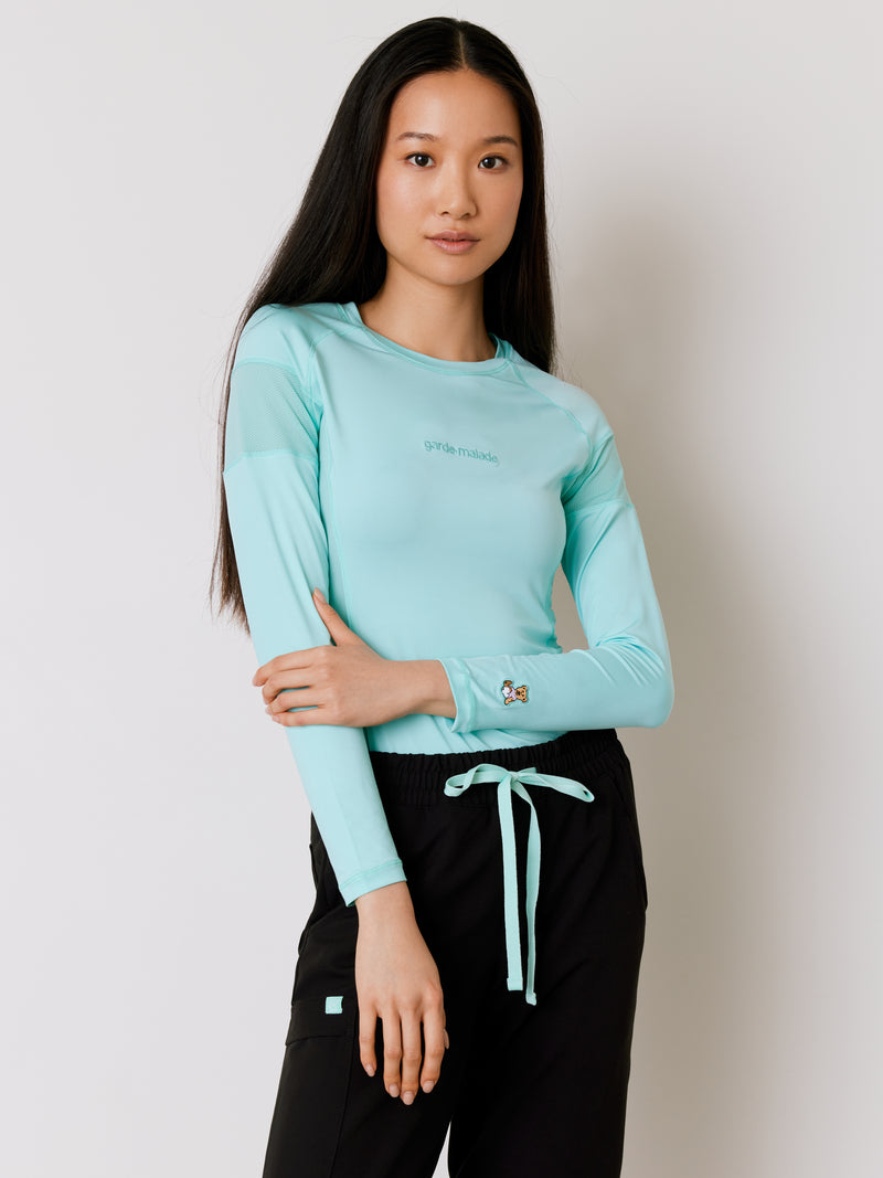 Women High-Performance Underscrub - Mint - Long Sleeves