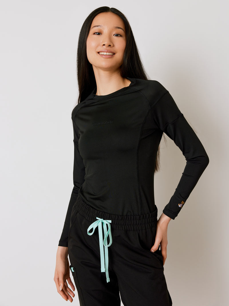 Women High-Performance Underscrub - Black - Long Sleeves