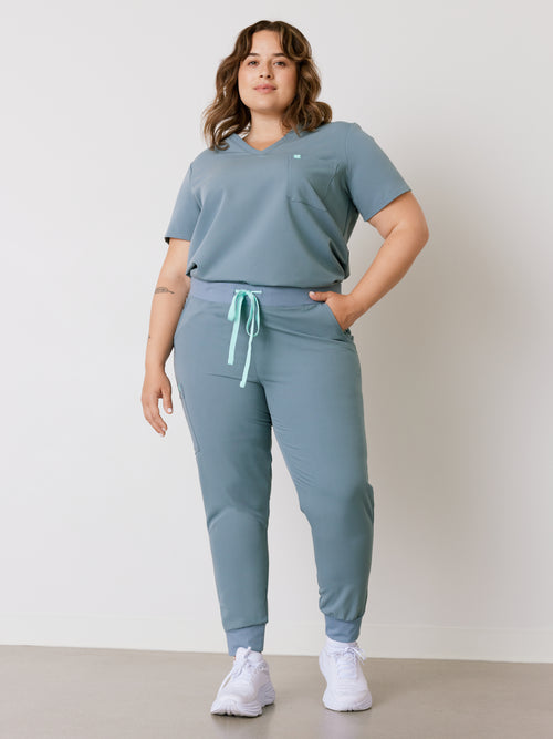 DEMI RE-GARDE™ - OCEAN GREY - Jogger Scrub Pants - SILVADUR™