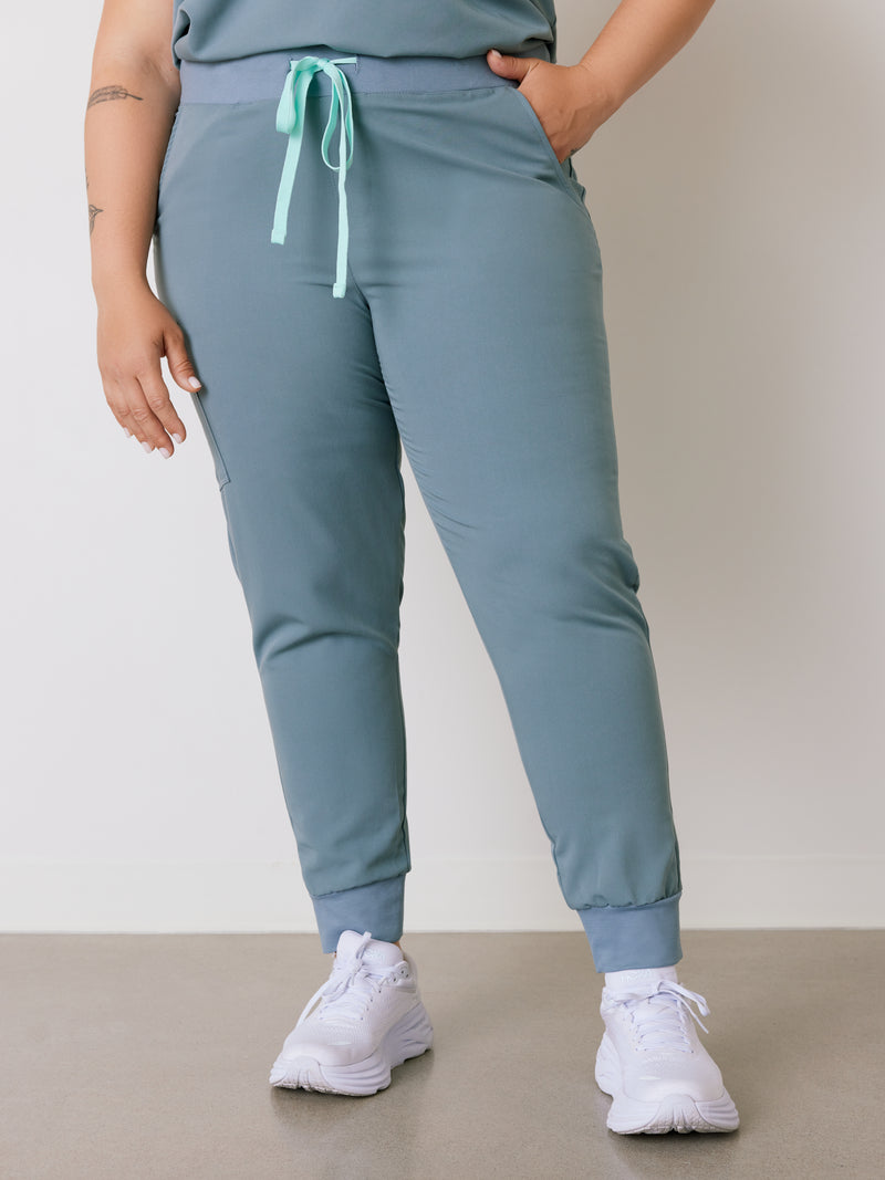 DEMI RE-GARDE™ - OCEAN GREY - Jogger Scrub Pants - SILVADUR™