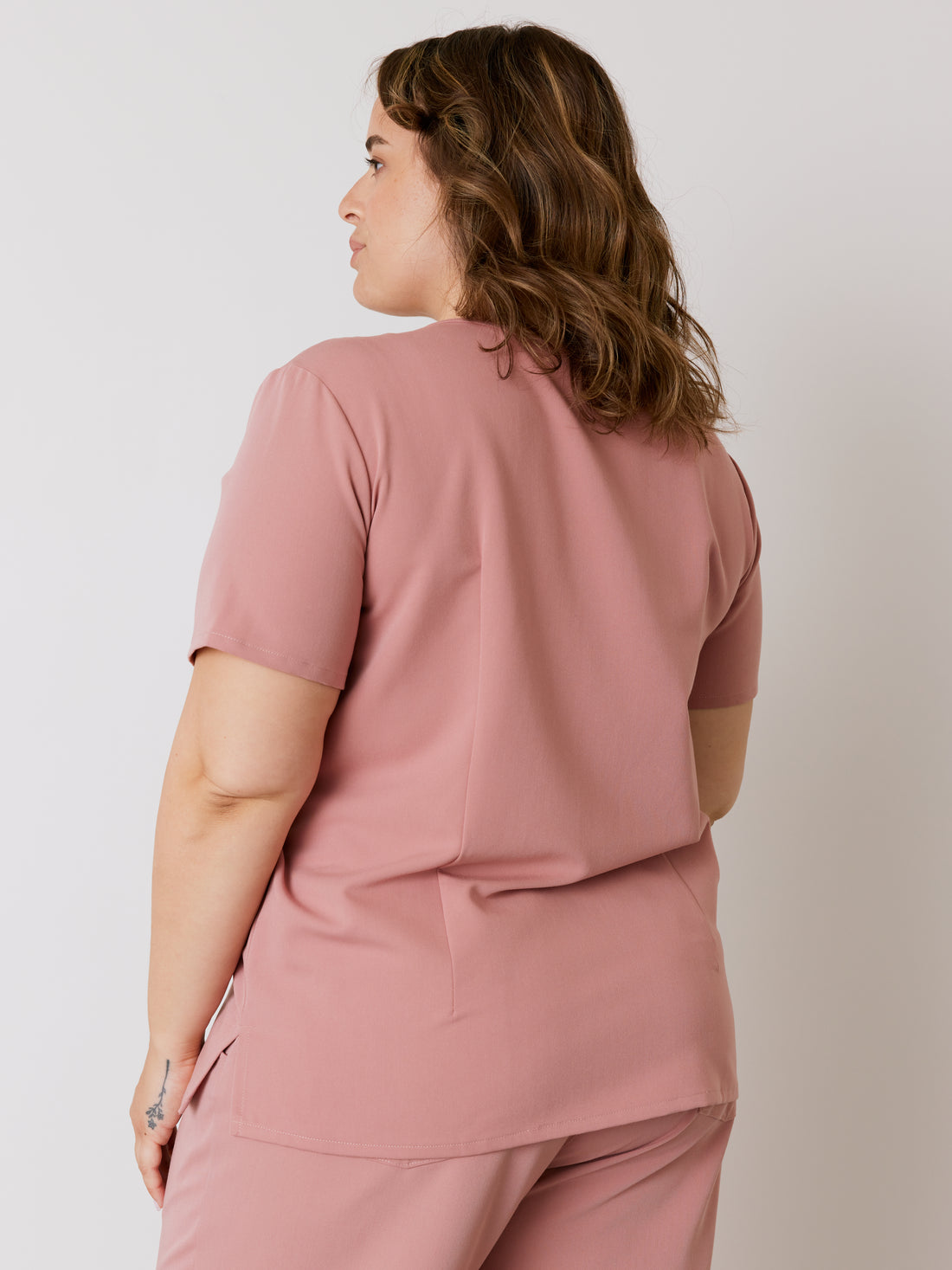 GABRIELLE RE-GARDE™ - BLUSH - One Pocket Scrub Top - SILVADUR™ - Final Sale