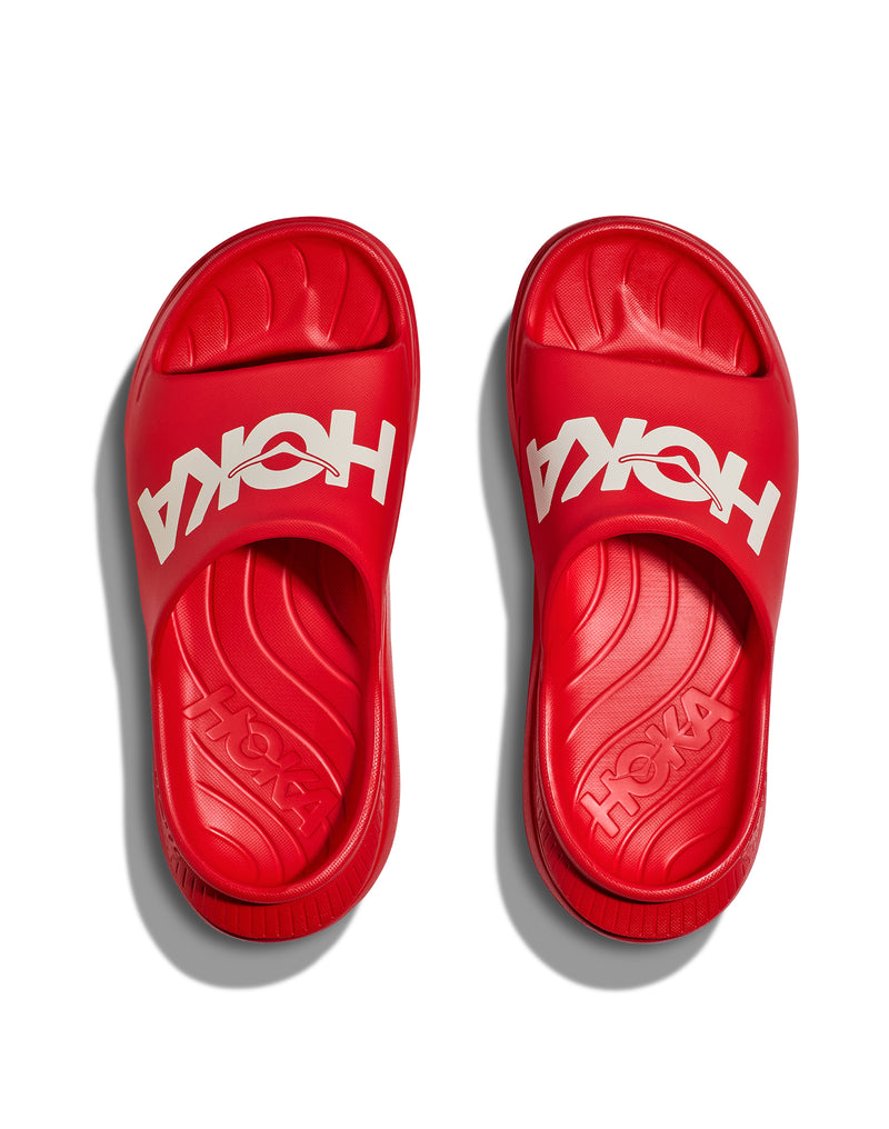 Hoka Ora Athletic Slide Unisexe Vermillion / White