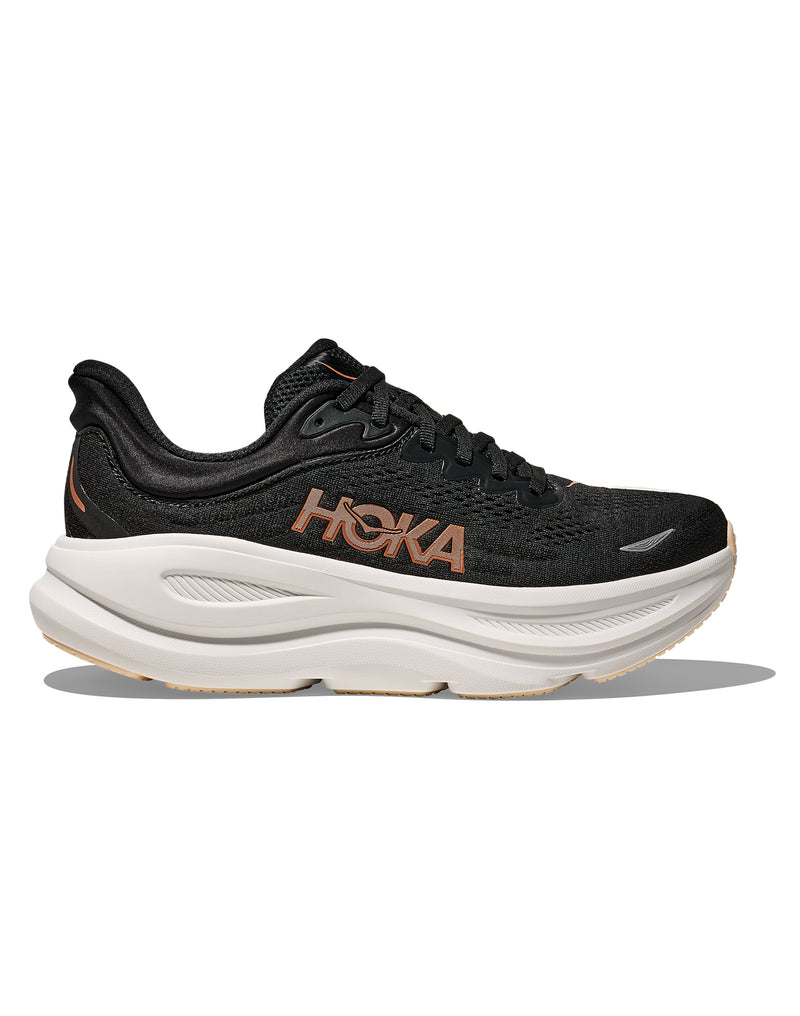 Women's Hoka Bondi 9 Black / Rose Gold