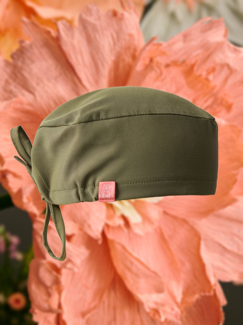 Scrub Cap - OLIVE BLOOM