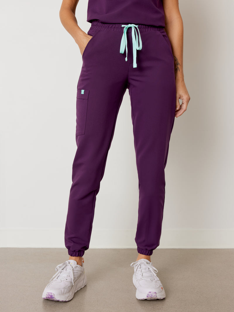 ROSIE RE-GARDE™ - PLUM - Jogger Scrub Pants - SILVADUR™