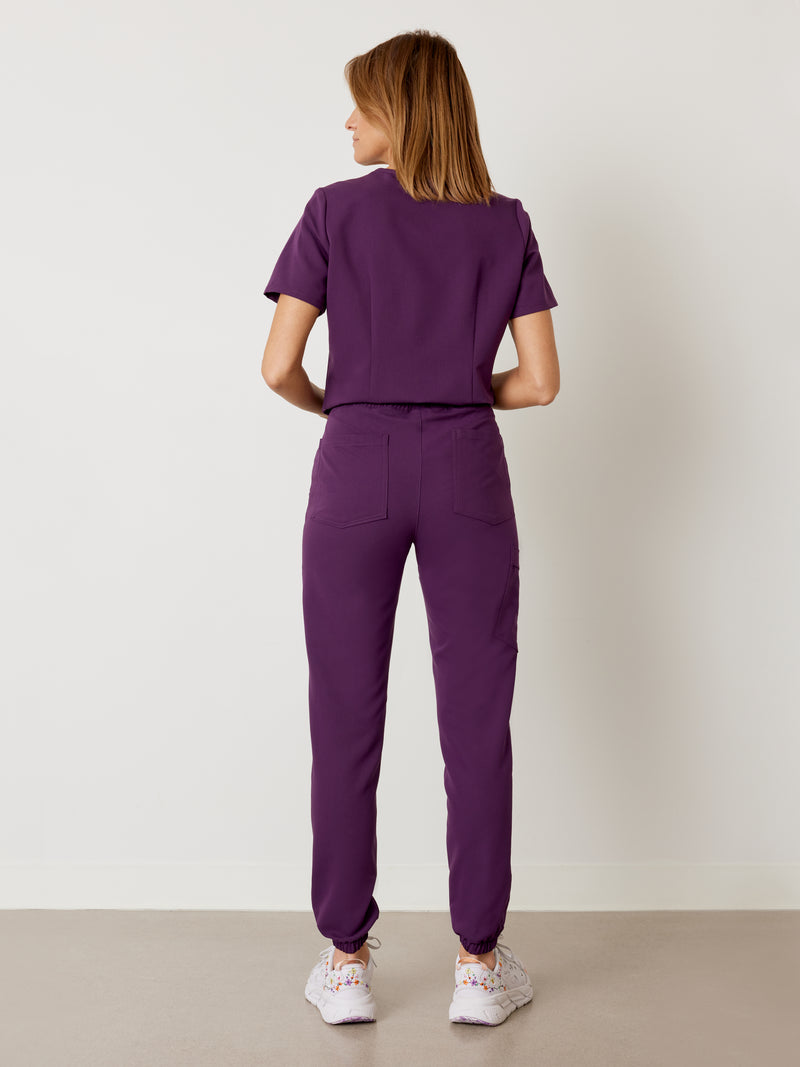 ROSIE RE-GARDE™ - PLUM - Jogger Scrub Pants - SILVADUR™