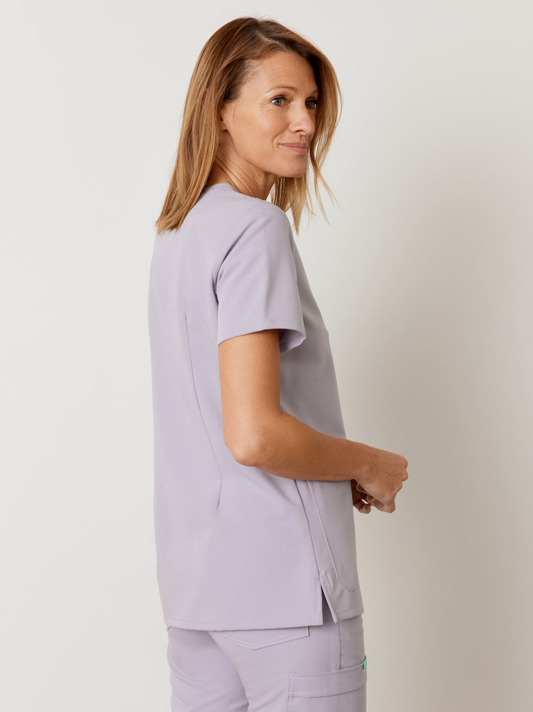 CHLOE RE-GARDE™ - PEARL - Three Pockets Scrub Top - SILVADUR™ - Final Sale