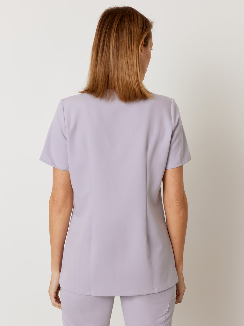 GABRIELLE RE-GARDE™ - PEARL - One Pocket Scrub Top - SILVADUR™