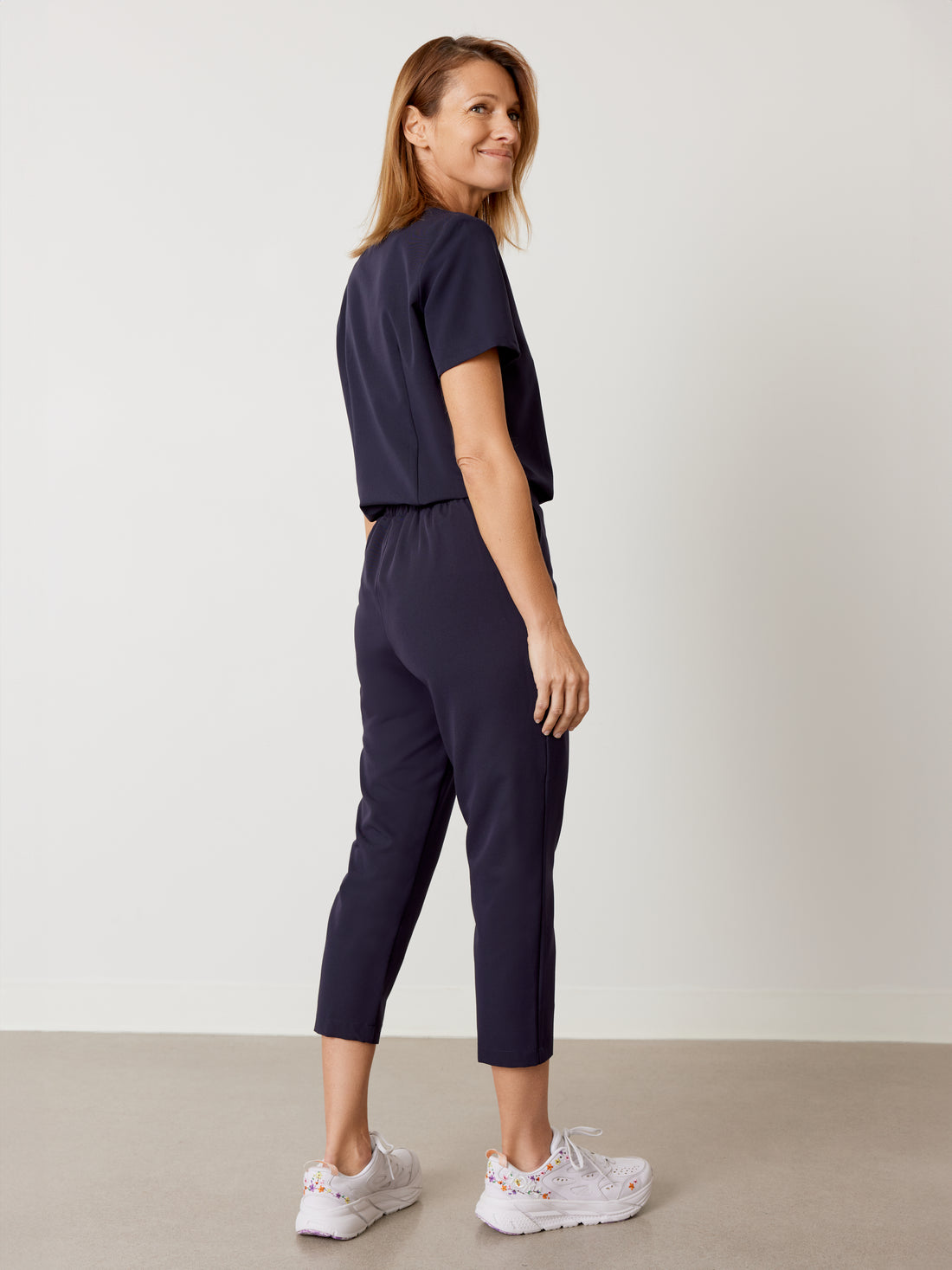 EVA RE-GARDE™ - AZUL MARINO - Pantalón médico 7/8 - SILVADUR™
