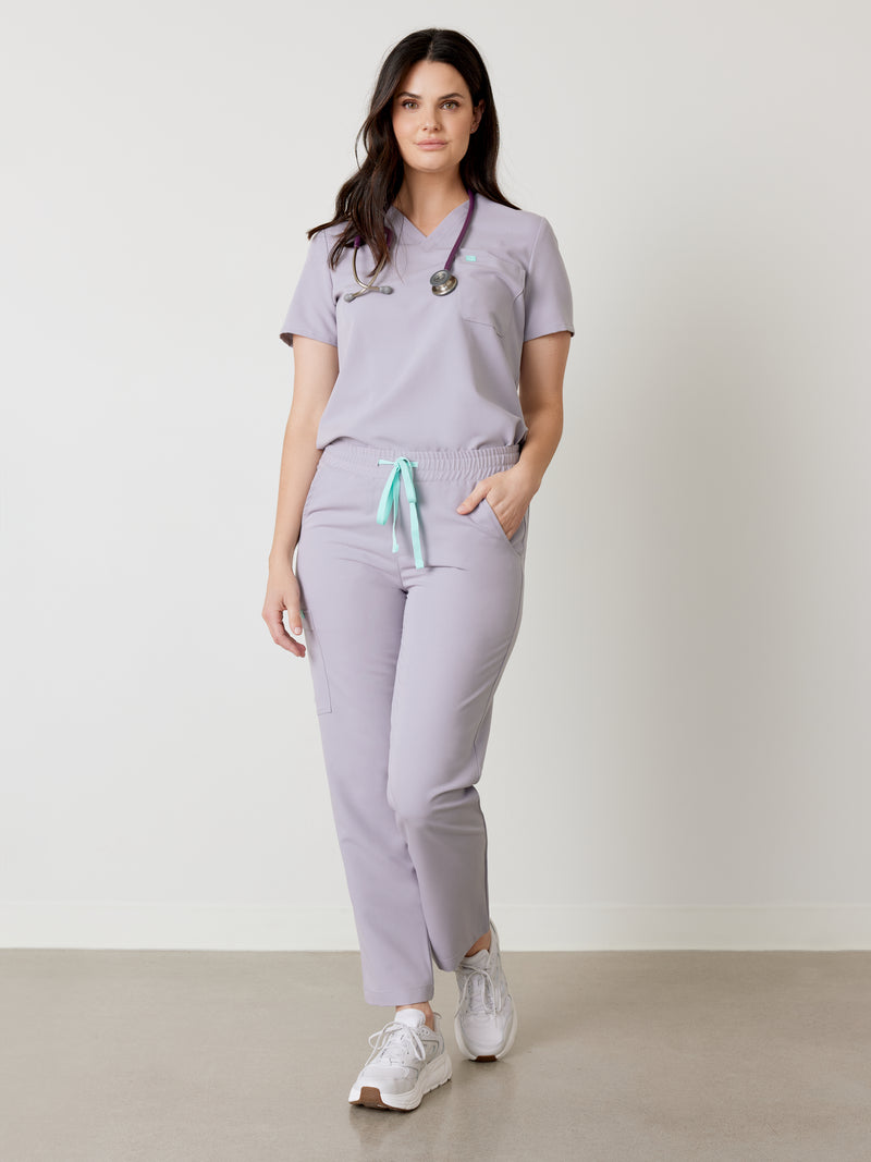 JULIETA RE-GARDE™ - PEARL - Straight Cut Scrub Pants - SILVADUR™