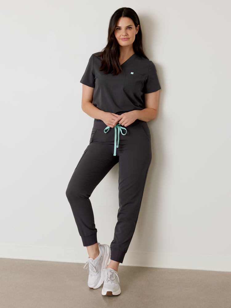 DEMI RE-GARDE™ - CHARCOAL - Jogger Scrub Pants - SILVADUR™