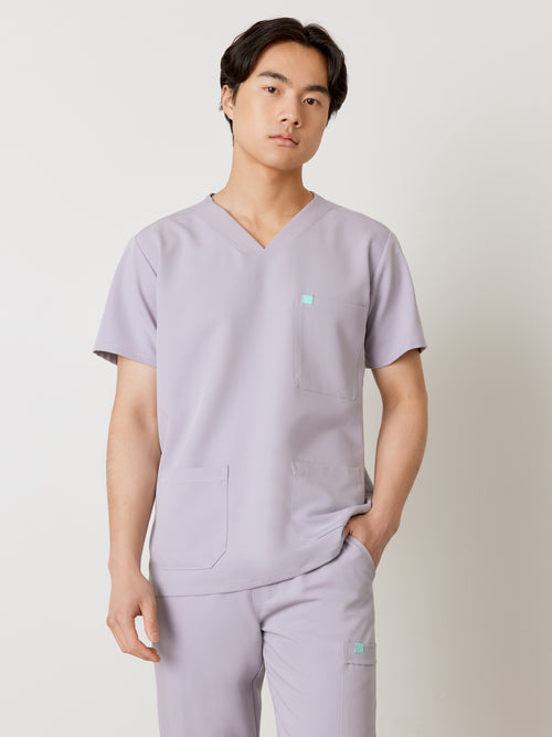 ZACK RE-GARDE™ - PEARL - Three Pockets Men's Scrub Top - SILVADUR™