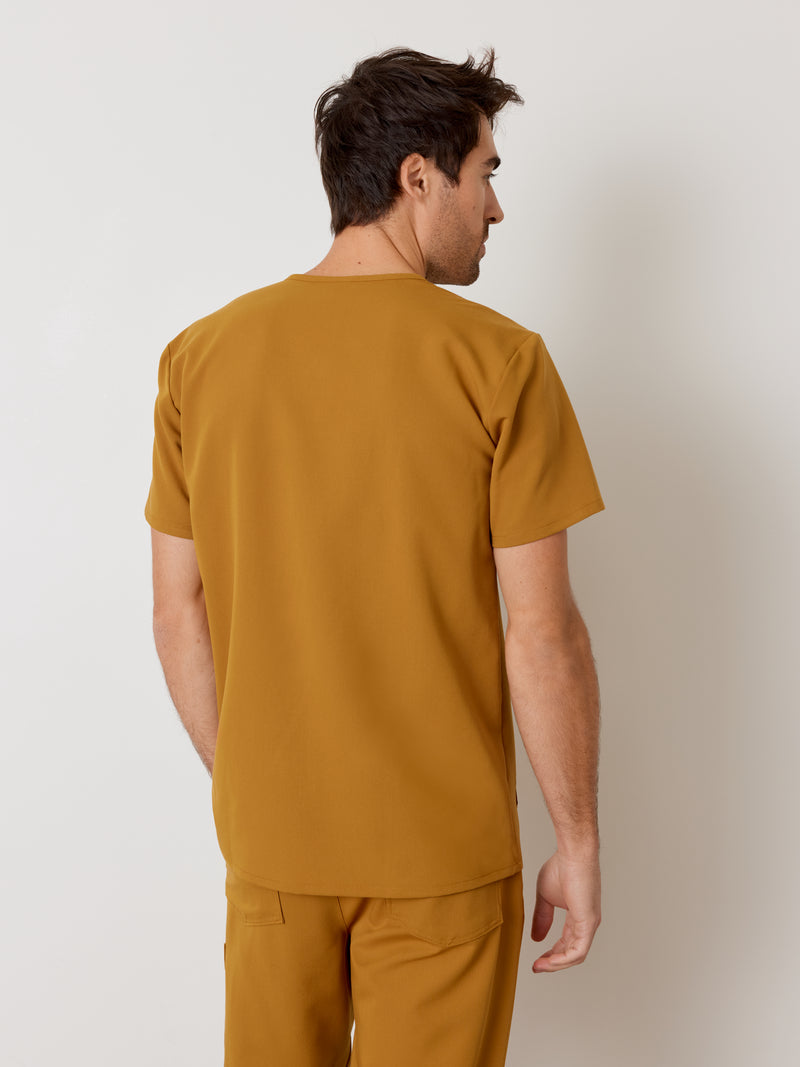 ZACK RE-GARDE™ - BRONZE - Three Pockets Men's Scrub Top - SILVADUR™