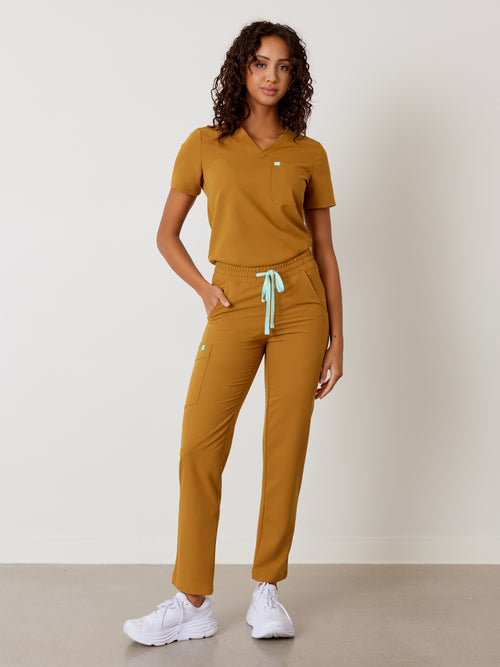 JULIETA RE-GARDE™ - BRONZE - Straight Cut Scrub Pants - SILVADUR™