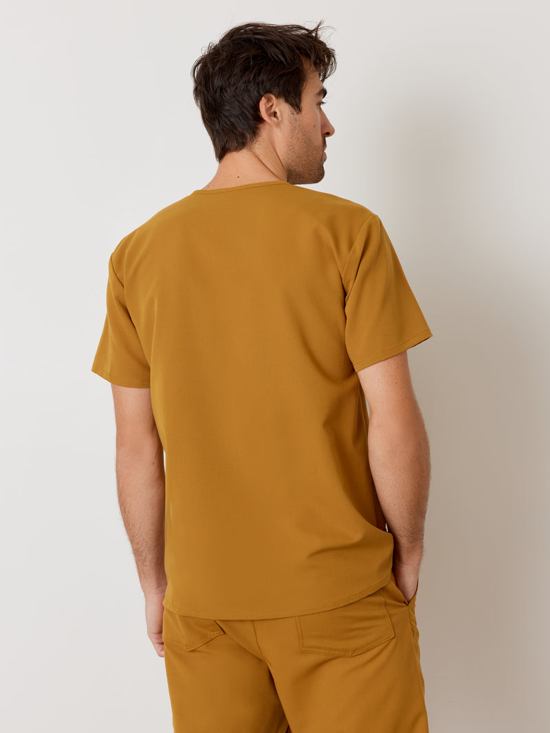 LOGAN RE-GARDE™ - BRONZE - One Pocket Men's Scrub Top - SILVADUR™