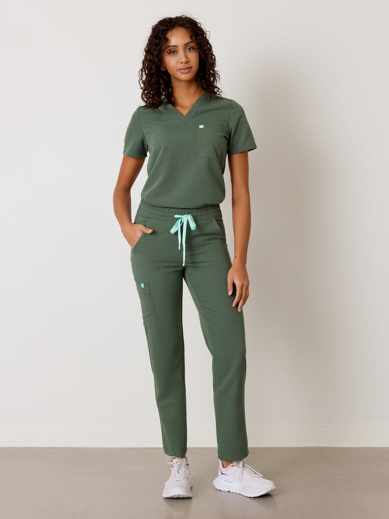 JULIETA RE-GARDE™ - EUCALYPTUS - Straight Cut Scrub Pants - SILVADUR™