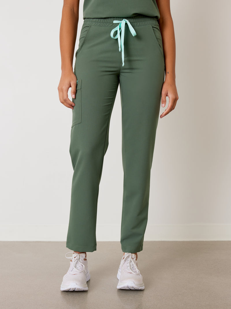 JULIETA RE-GARDE™ - EUCALYPTUS - Straight Cut Scrub Pants - SILVADUR™