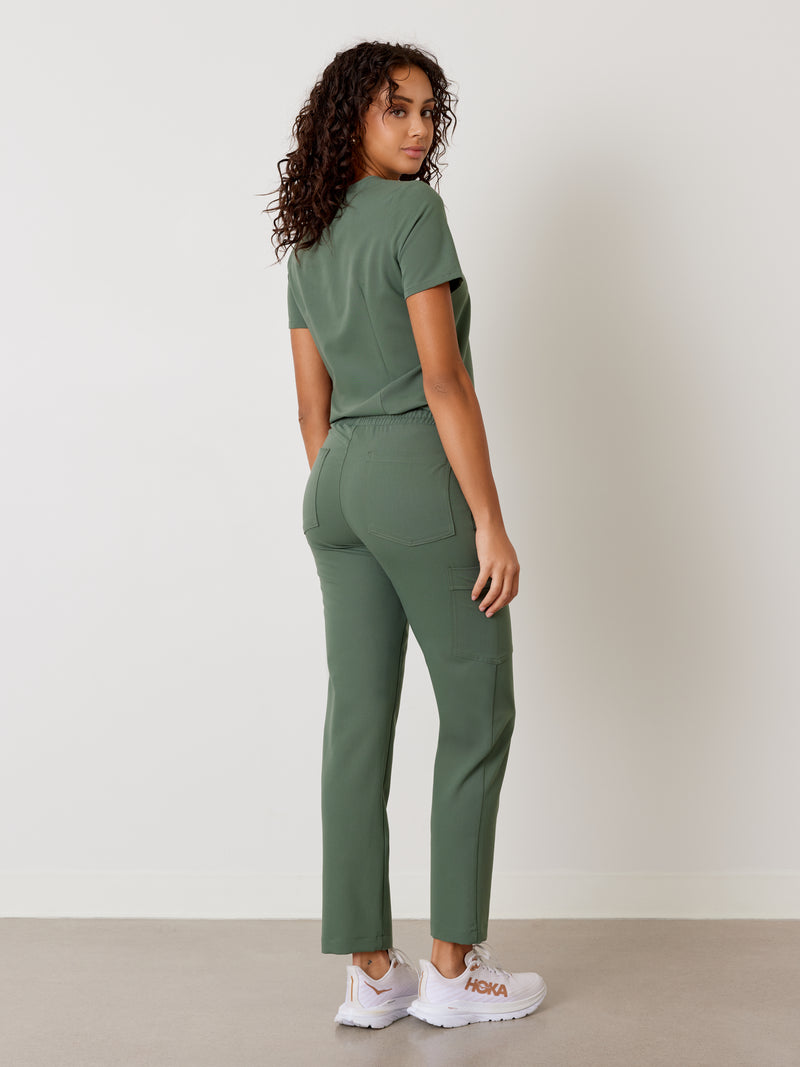 JULIETA RE-GARDE™ - EUCALYPTUS - Straight Cut Scrub Pants - SILVADUR™