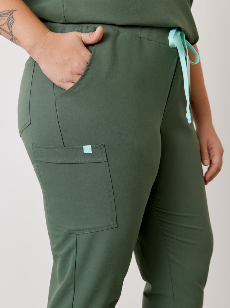 DEMI RE-GARDE™ - EUCALYPTUS - Jogger Scrub Pants - SILVADUR™