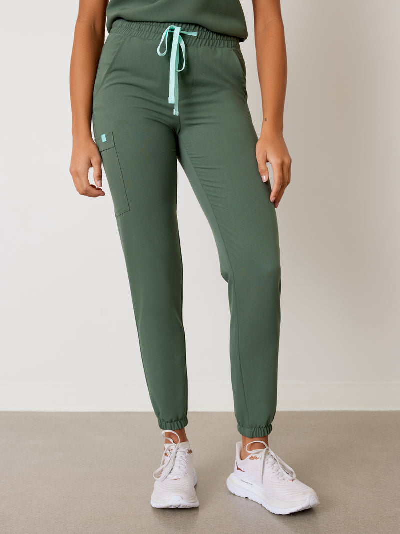 ROSIE RE-GARDE™ - EUCALYPTUS - Jogger Scrub Pants - SILVADUR™