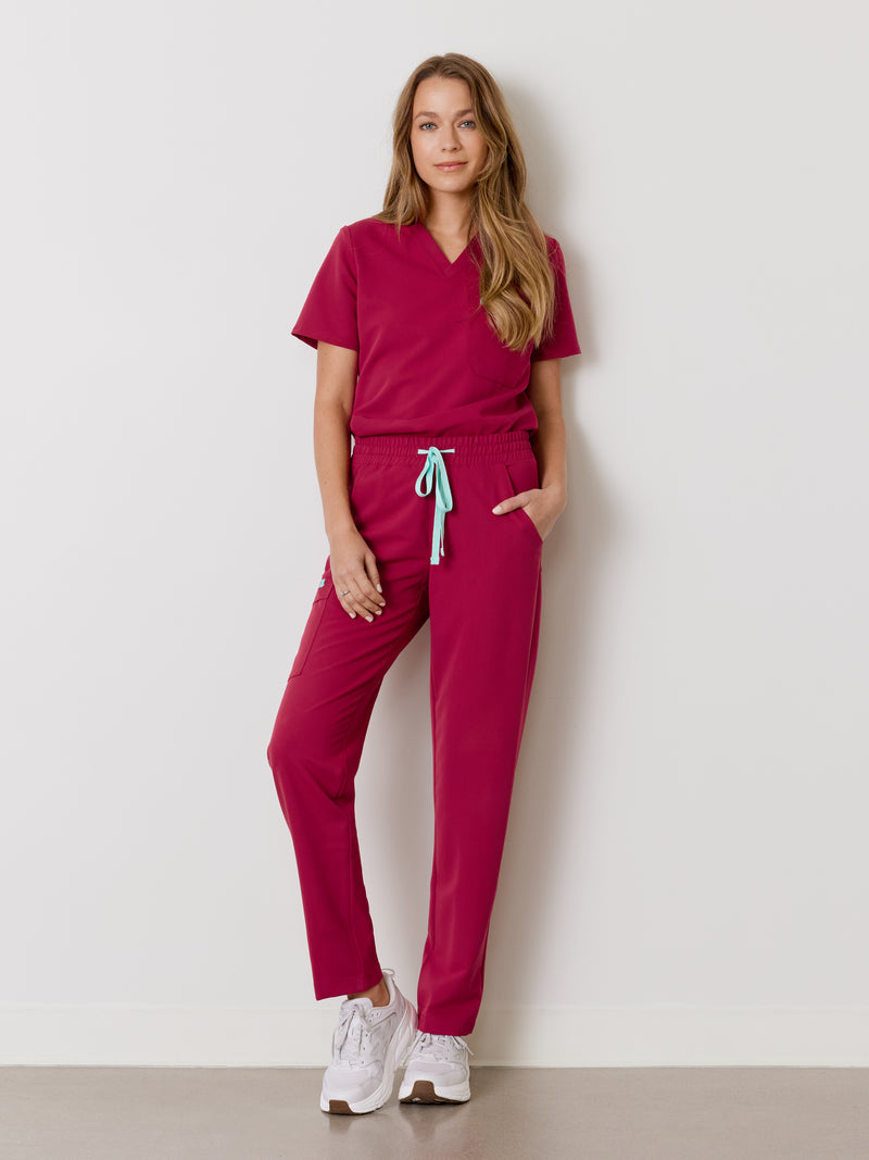 JULIETA RE-GARDE™ - WILD BERRY - Straight Cut Scrub Pants - SILVADUR™