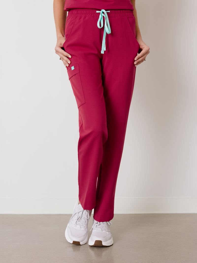 JULIETA RE-GARDE™ - WILD BERRY - Straight Cut Scrub Pants - SILVADUR™