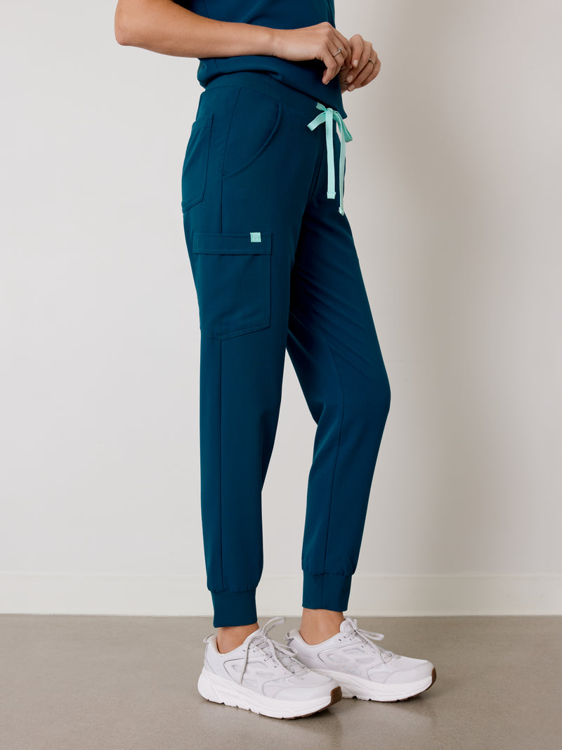 DEMI RE-GARDE™ - OPAL BLUE - Jogger Scrub Pants - SILVADUR™