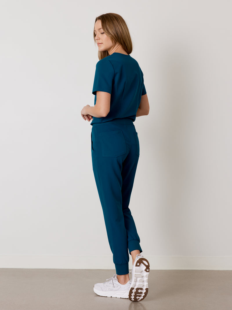 DEMI RE-GARDE™ - OPAL BLUE - Jogger Scrub Pants - SILVADUR™