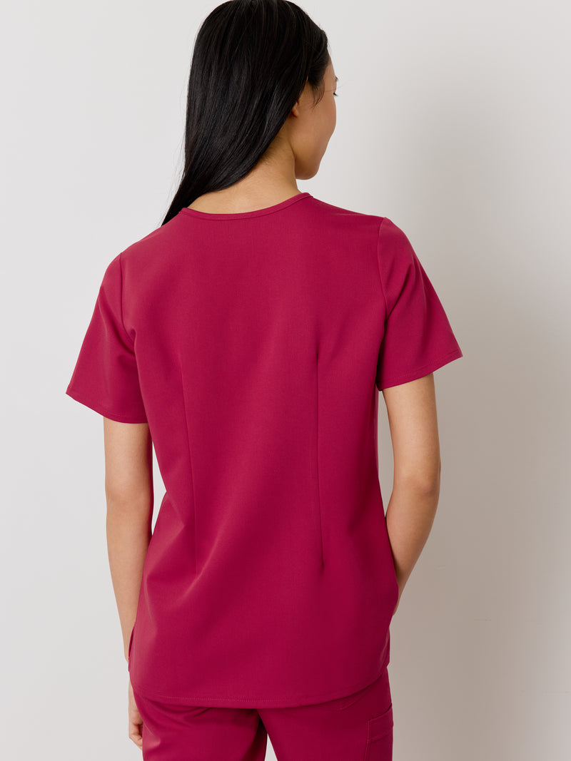 GABRIELLE RE-GARDE™ - WILD BERRY - One Pocket Scrub Top - SILVADUR™