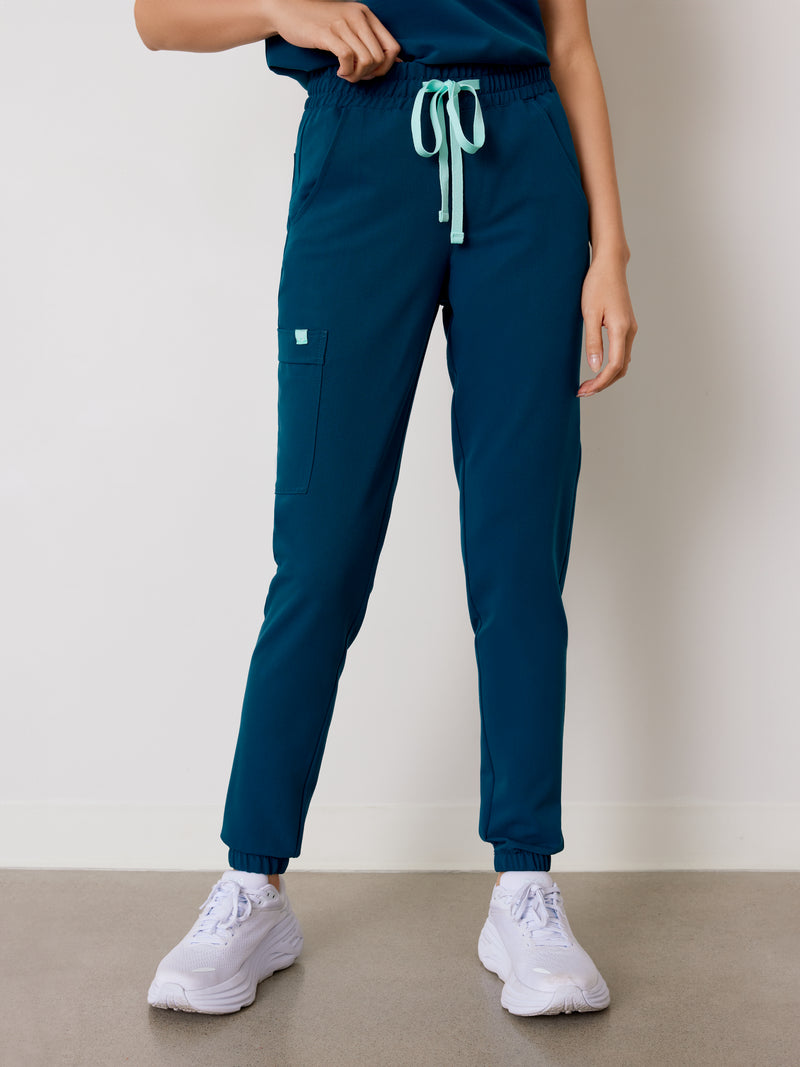 ROSIE RE-GARDE™ - OPAL BLUE - Jogger Scrub Pants - SILVADUR™