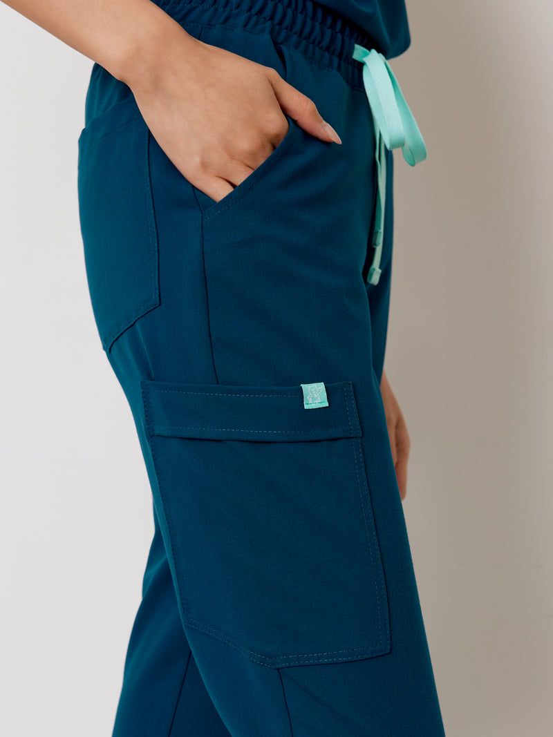 ROSIE RE-GARDE™ - OPAL BLUE - Jogger Scrub Pants - SILVADUR™