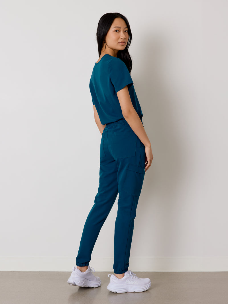 ROSIE RE-GARDE™ - OPAL BLUE - Jogger Scrub Pants - SILVADUR™