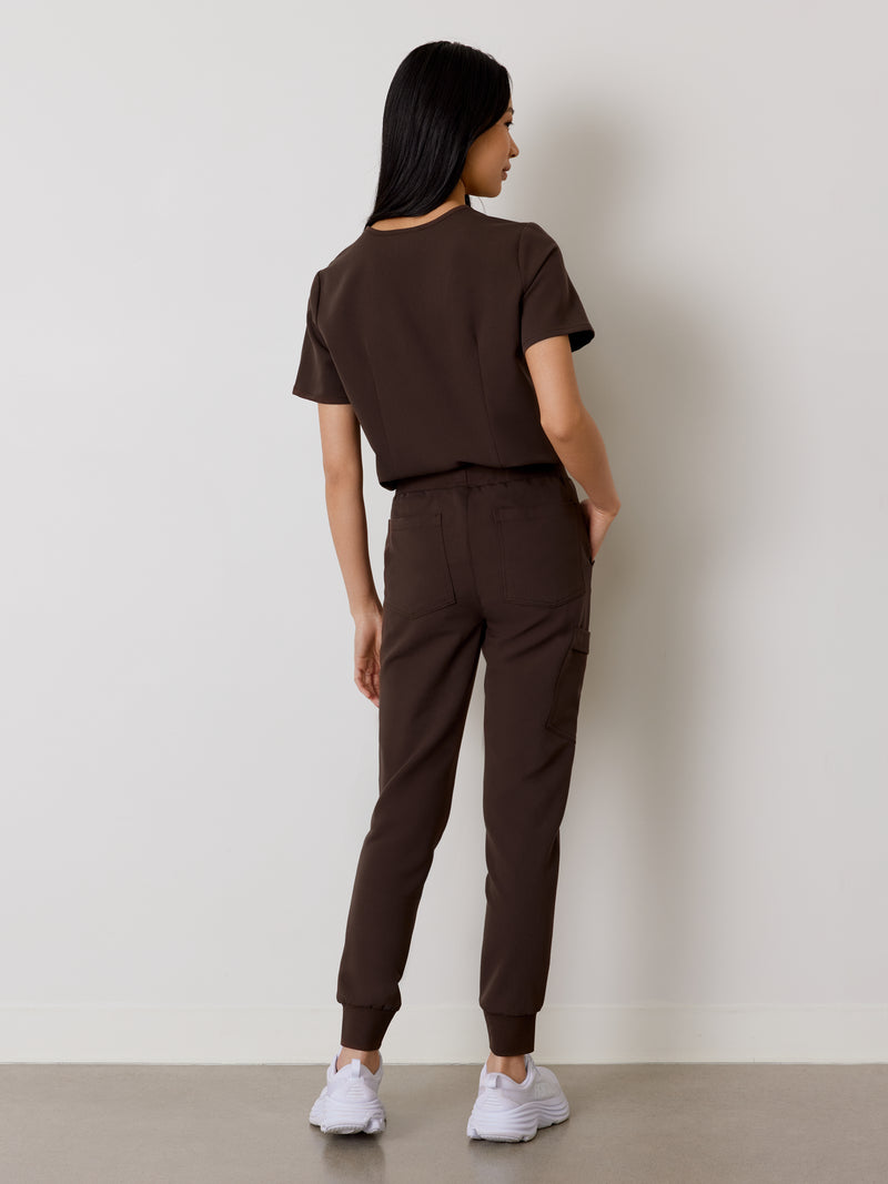 DEMI RE-GARDE™ - CHOCOLATE - Jogger Scrub Pants - SILVADUR™