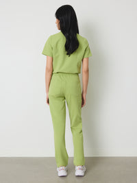 JULIETA RE-GARDE™ - MOSS GREEN - Straight Cut Scrub Pants - SILVADUR™