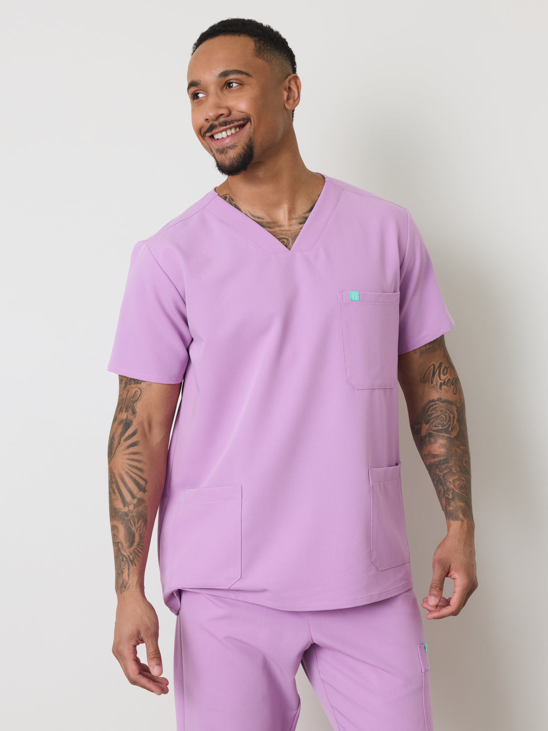 ZACK RE-GARDE™ - LILA - Blusa médica de tres bolsillos para hombre - SILVADUR™