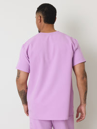 ZACK RE-GARDE™ - LILAC - Three Pockets Men's Scrub Top - SILVADUR™