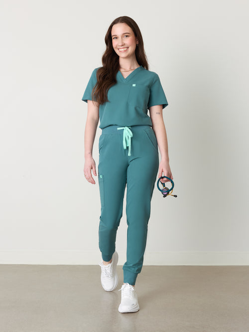 DEMI RE-GARDE™ - LAGOON BLUE - Jogger Scrub Pants - SILVADUR™